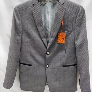 Tallia Women’s Black/White Herringbone 2 Button Lined Blazer Size 18R NWT